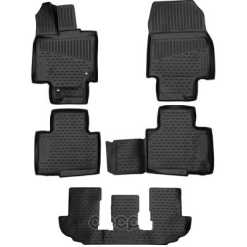 Килимки 3D в салон для Toyota Highlander XU70 '20-, поліуретанові Element-Novline