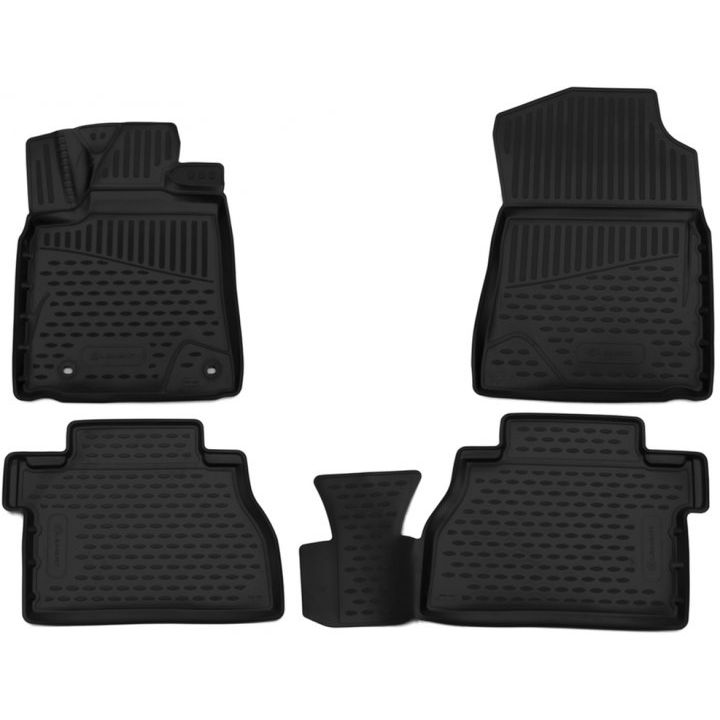 Килимки 3D в салон для Toyota Tundra '13- Crewmax, поліуретанові Element-Novline