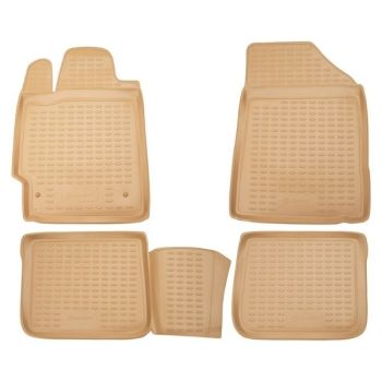 Килимки в салон для Toyota Camry V40 2006-2011 бежевий, поліуретанові Element-Novline