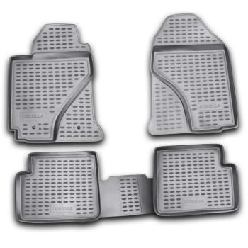 Килимки в салон для Toyota Corolla 2002-2007, поліуретанові Element-Novline