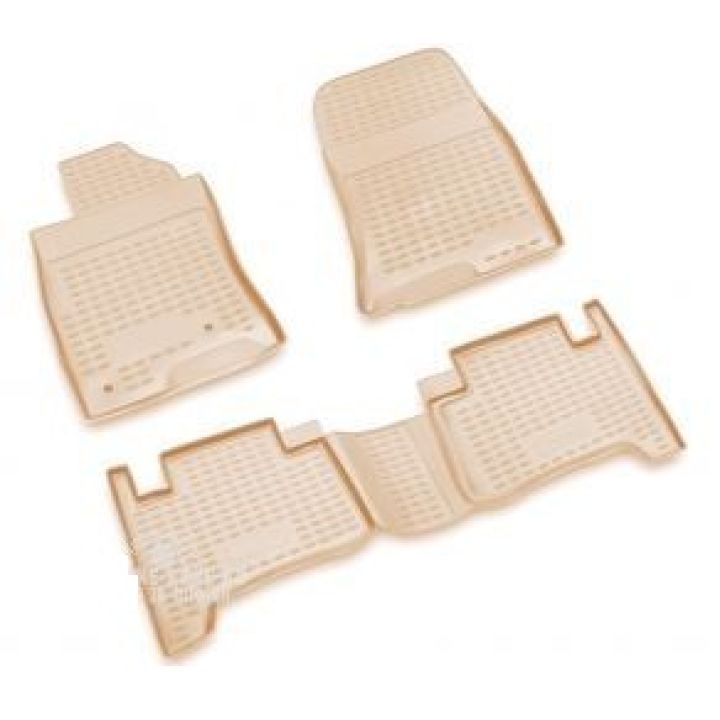 Килимки в салон для Toyota LC Prado 120 '03-09 бежевий, поліуретанові Element-Novline
