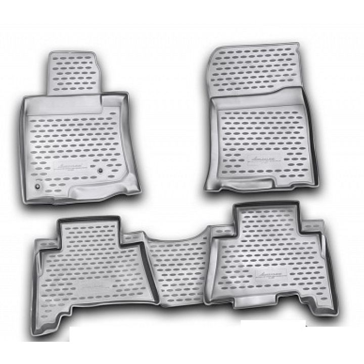 Килимки в салон для Toyota LC Prado 150 '10-13 сірий, поліуретанові Element-Novline