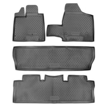 Килимки в салон для Toyota Sienna 2 '03-10 сірі, поліуретанові Element-Novline