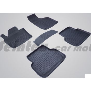 Коврики в салон для Audi Q3 '11-18 резиновые, черные (Seintex)