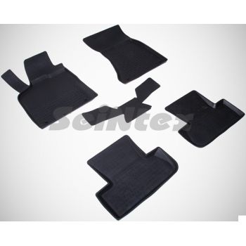 Коврики в салон для Audi Q5 '08-17 резиновые, черные (Seintex)