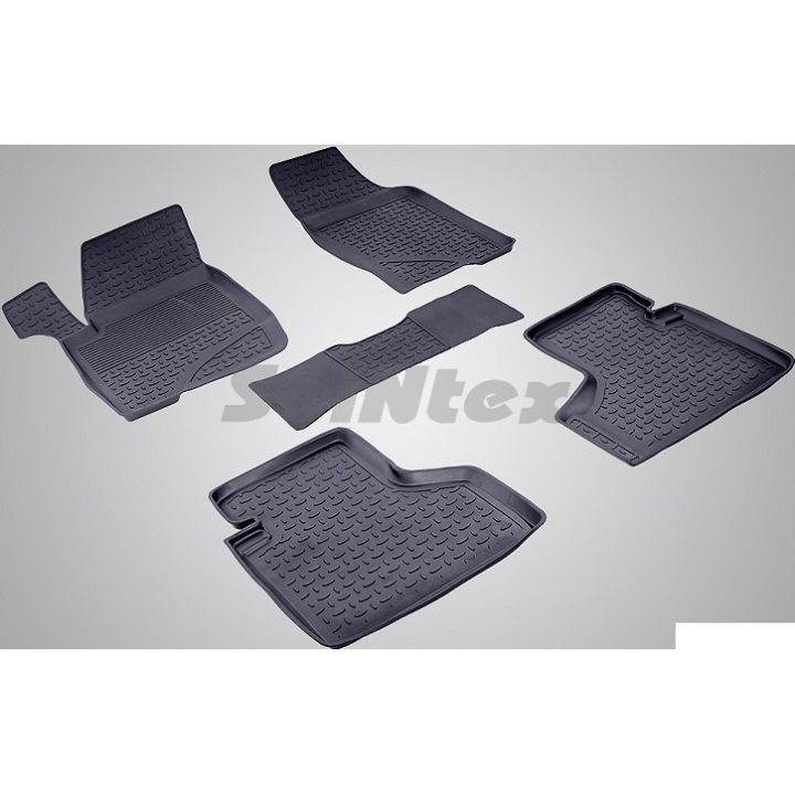 Коврики в салон для Chevrolet Niva '02- резиновые, черные (Seintex)