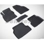 Коврики в салон для Ford Focus 2 '04-11 резиновые, черные (Seintex)
