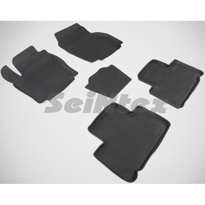 Килимки в салон для Ford S-Max '06-15, чорні (Seintex)