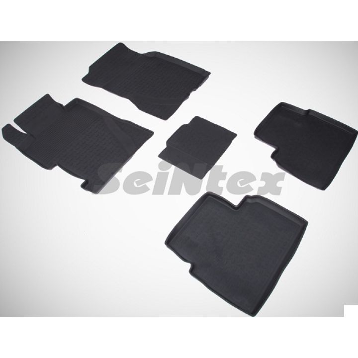 Коврики в салон для Honda Civic 4D '06-12 резиновые, черные (Seintex)