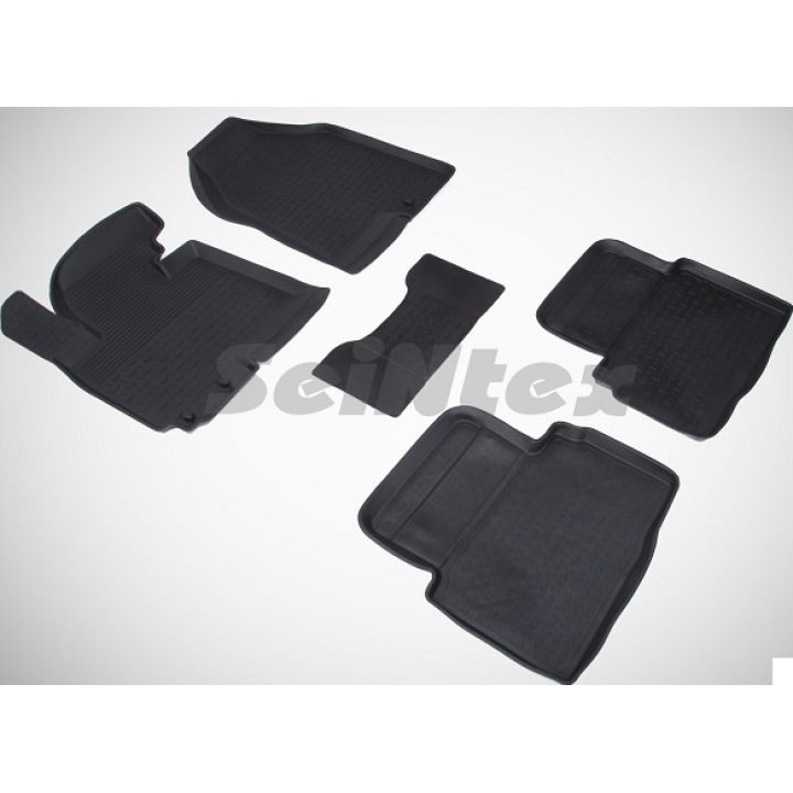 Коврики в салон для Hyundai ix-35 '10-15 резиновые, черные (Seintex)