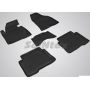 Коврики в салон для Hyundai Santa Fe '13-17 DM резиновые, черные (Seintex)