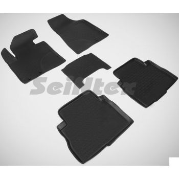 Коврики в салон для Kia Sorento 2010 - 2013 XM резиновые, черные (Seintex)