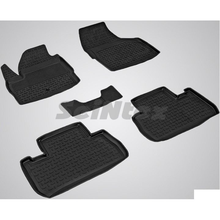 Коврики в салон для Land Rover Freelander 2 '06-14 резиновые, черные (Seintex)
