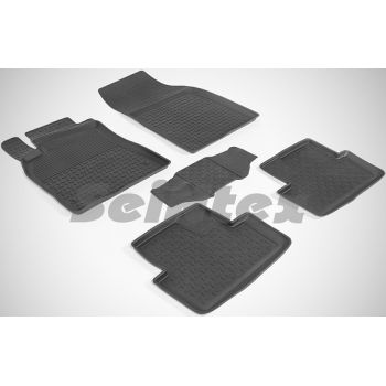 Килимки в салон для Renault Megane 3 '08-16 гумові, чорні (Seintex)