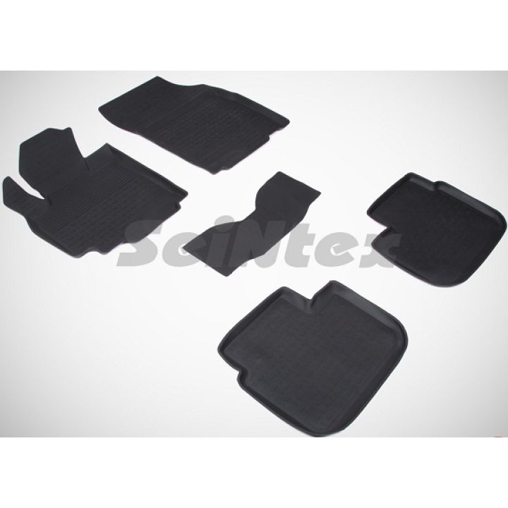 Коврики в салон для Suzuki SX4 '06-14 резиновые, черные (Seintex)