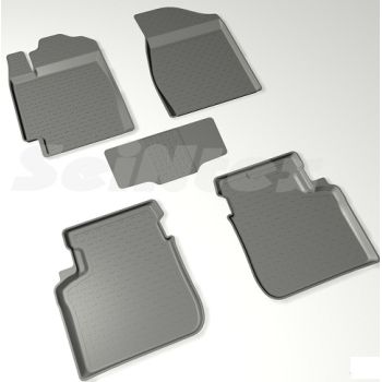 Килимки в салон для Toyota Camry V30 2002 - 2006 гумові, чорні (Seintex)