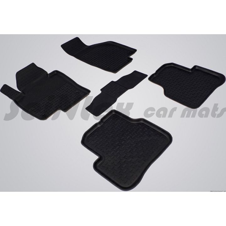 Килимки в салон для Volkswagen Passat B7/B6/CC '05-14 гумові, чорні (Seintex)