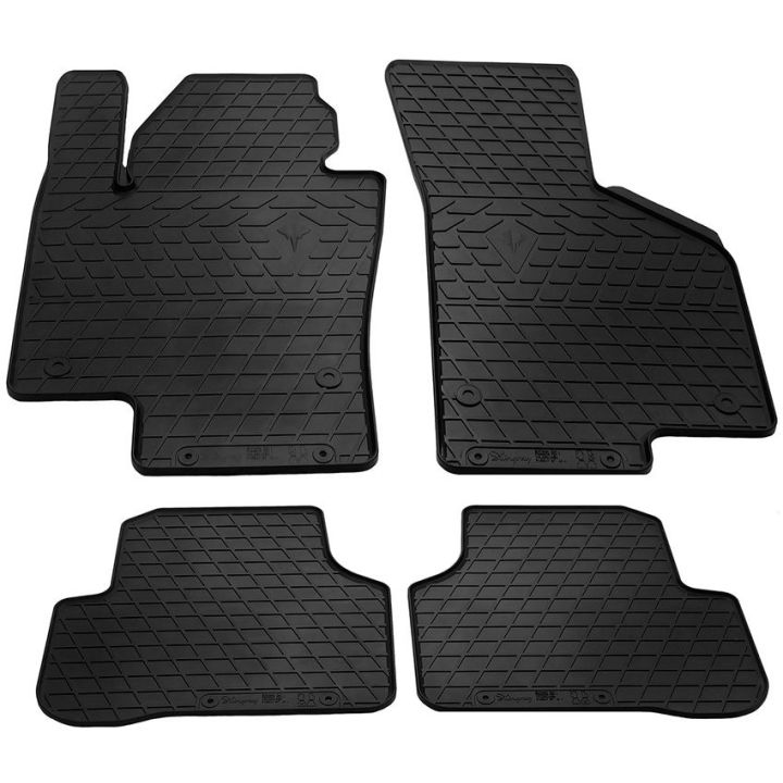 Коврики в салон для Volkswagen Passat B7 '10-14, резиновые черные (Stingray)