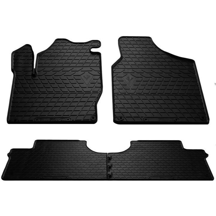 Коврики в салон для Volkswagen Sharan '01-10, резиновые черные (Stingray)
