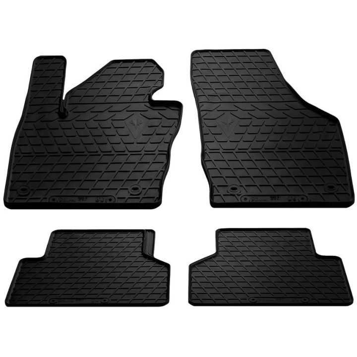 Коврики в салон для Audi Q3 2011-, резиновые черные  (Stingray)