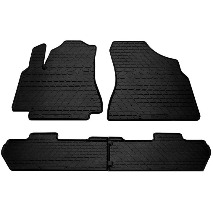 Коврики в салон для Citroen Berlingo 2008-, резиновые черные  (Stingray)