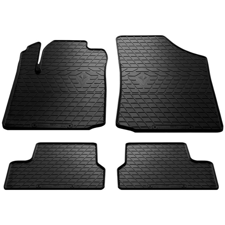 Коврики в салон для Citroen C3 2002-2009, резиновые черные  (Stingray)