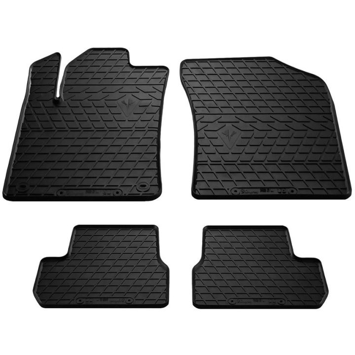 Коврики в салон для Citroen C3 2009-2017, резиновые черные  (Stingray)