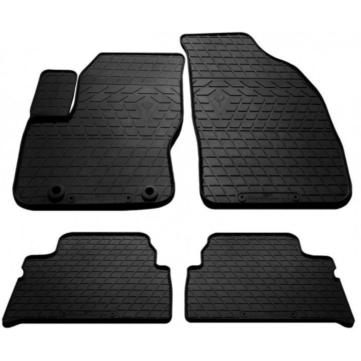Килимки в салон для Ford C-Max '03-07, гумові чорні (Stingray)