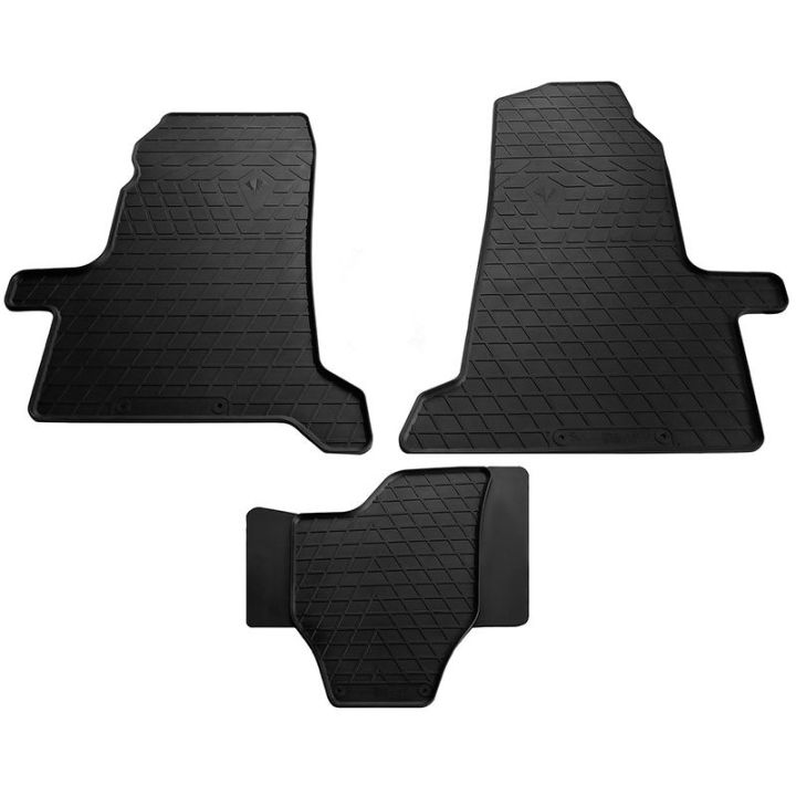 Коврики в салон для Ford Transit 2006-, резиновые черные  (Stingray)