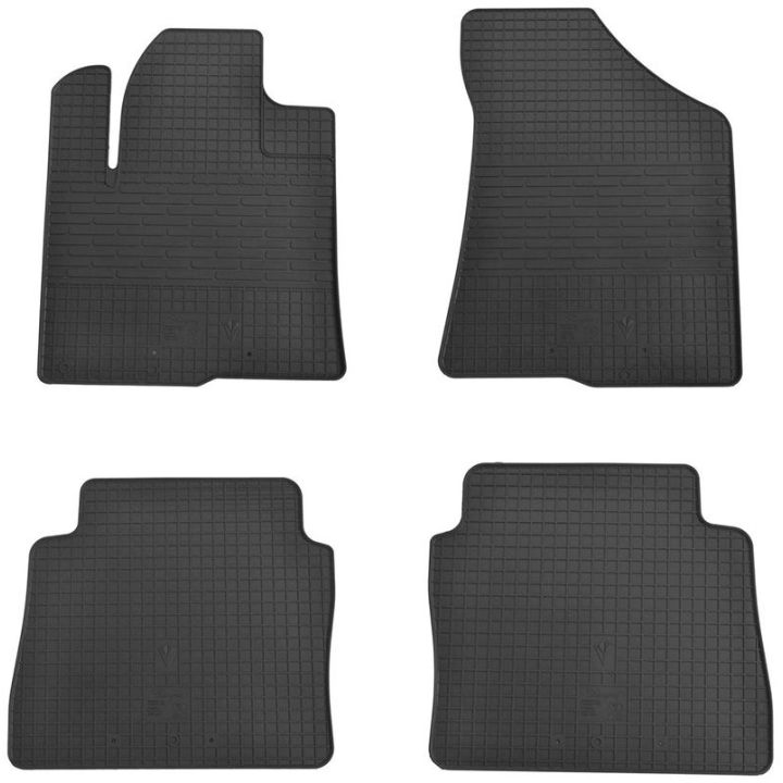 Коврики в салон для Hyundai Santa Fe 2010-, резиновые черные  (Stingray)