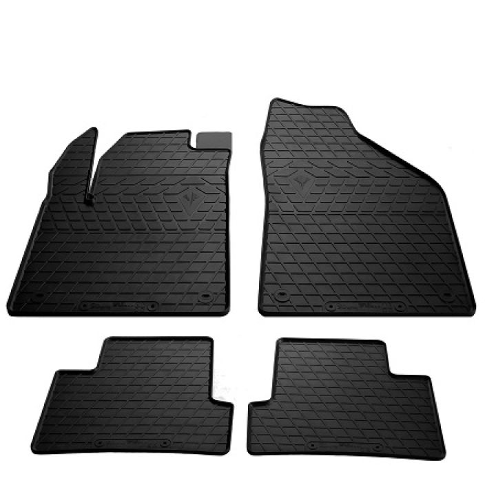 Коврики в салон для Jeep Cherokee KL 2013-, резиновые черные  (Stingray)