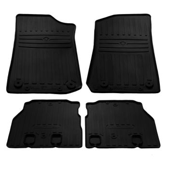 Коврики в салон для Jeep Wrangler '17- (4 дв.), резиновые черные  (Stingray)