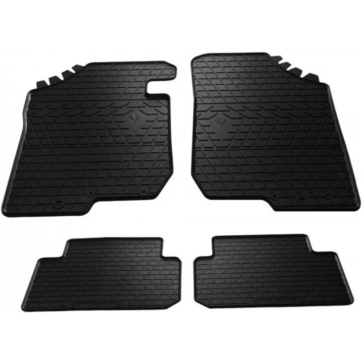Коврики в салон для Kia Carens '07-12, резиновые черные (Stingray)