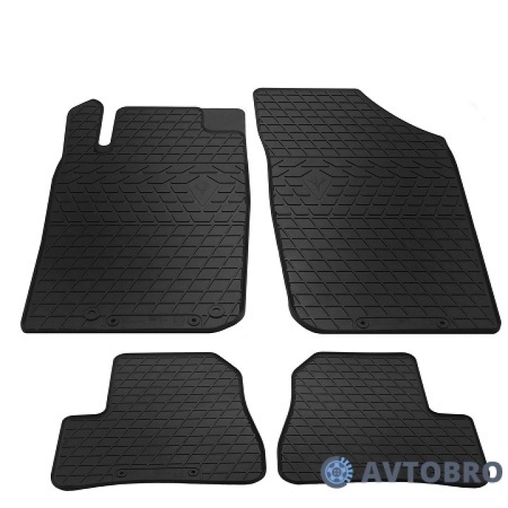 Коврики в салон для Peugeot 206 '98-09, резиновые черные (Stingray)