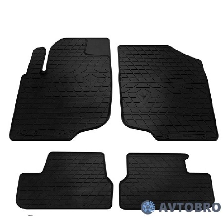 Коврики в салон для Peugeot 207 '06-12, резиновые черные (Stingray)