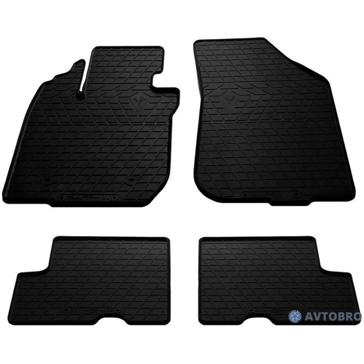 Коврики в салон для Renault Duster '10-18, резиновые черные (Stingray)