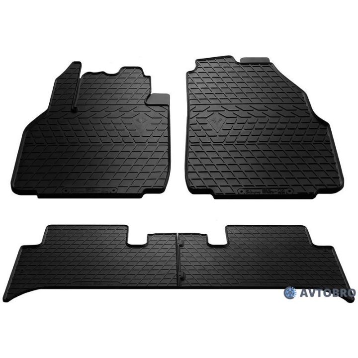 Коврики в салон для Renault Scenic '03-08, резиновые черные (Stingray)
