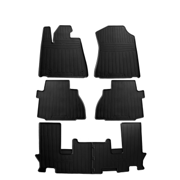 Коврики в салон для Toyota Sequoia '08- (3 ряда), резиновые черные (Stingray)