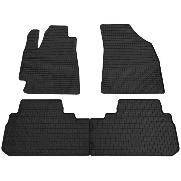 Коврики в салон для Toyota Highlander '07-13, резиновые черные (Stingray)