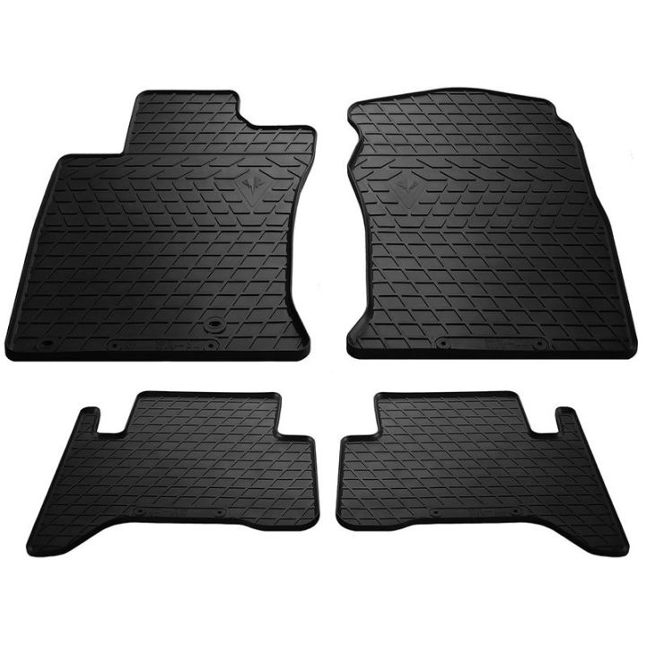 Коврики в салон для Toyota LC Prado 120 '03-09, резиновые черные (Stingray)