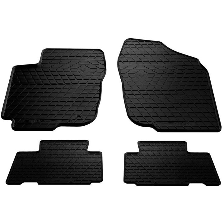 Коврики в салон для Toyota RAV4 2013-2018, резиновые черные (Stingray)