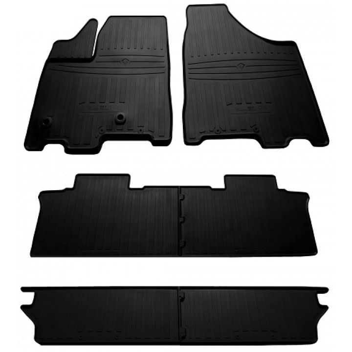 Коврики в салон для Toyota Sienna 3 '11- (7 мест), резиновые черные (Stingray)