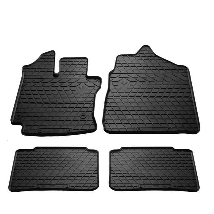 Коврики в салон для Toyota Yaris '99-06, резиновые черные (Stingray)
