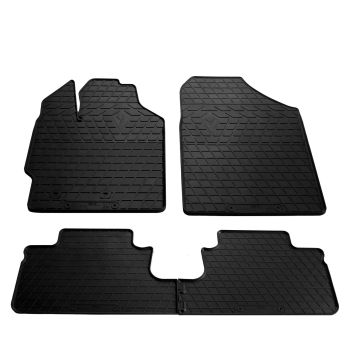 Коврики в салон для Toyota Yaris '06-10, резиновые черные (Stingray)