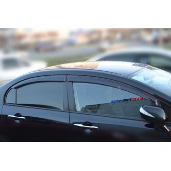 Дефлектори вікон для Honda Civic 4D '06-12, седан (Cobra Tuning)