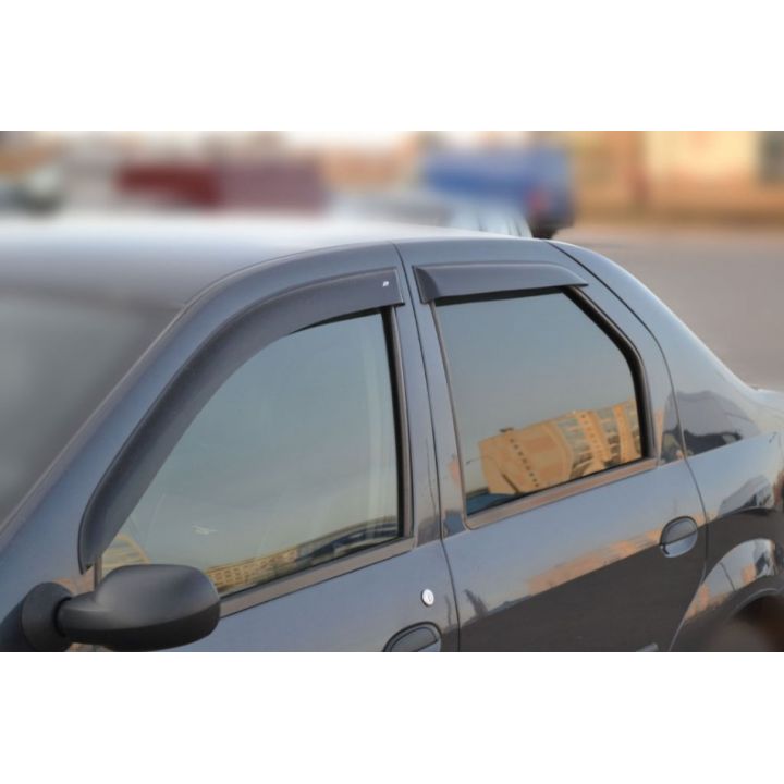 Дефлекторы окон для Renault Logan '04-12, седан (Cobra Tuning)