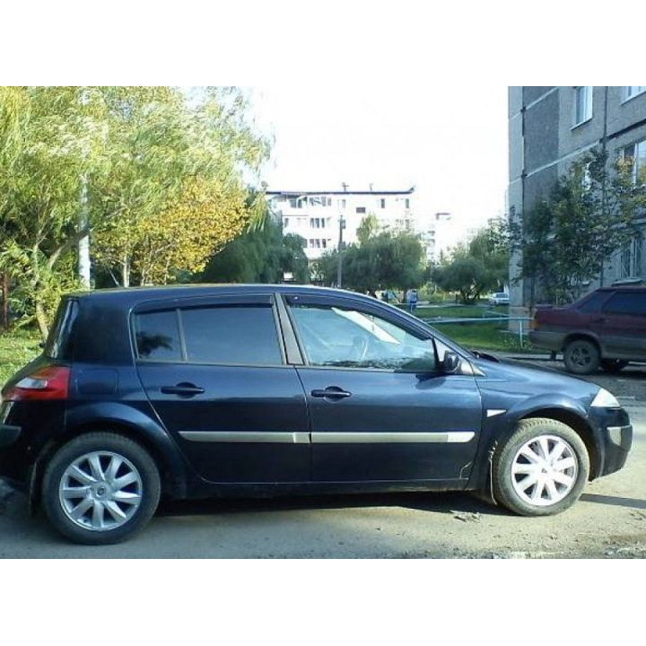 Дефлекторы окон для Renault Megane 2 '02-08, хетчбек (Cobra Tuning)