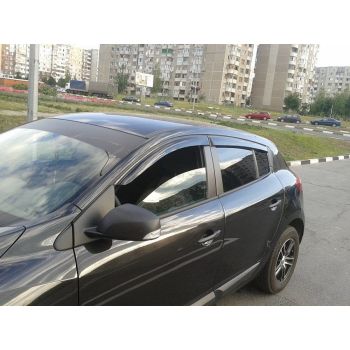 Дефлектори вікон для Renault Megane 3 '08-16, хетчбек (Cobra Tuning)