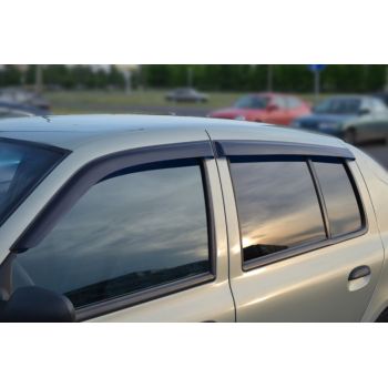 Дефлектори вікон для Renault Symbol '01-12, (Cobra Tuning)
