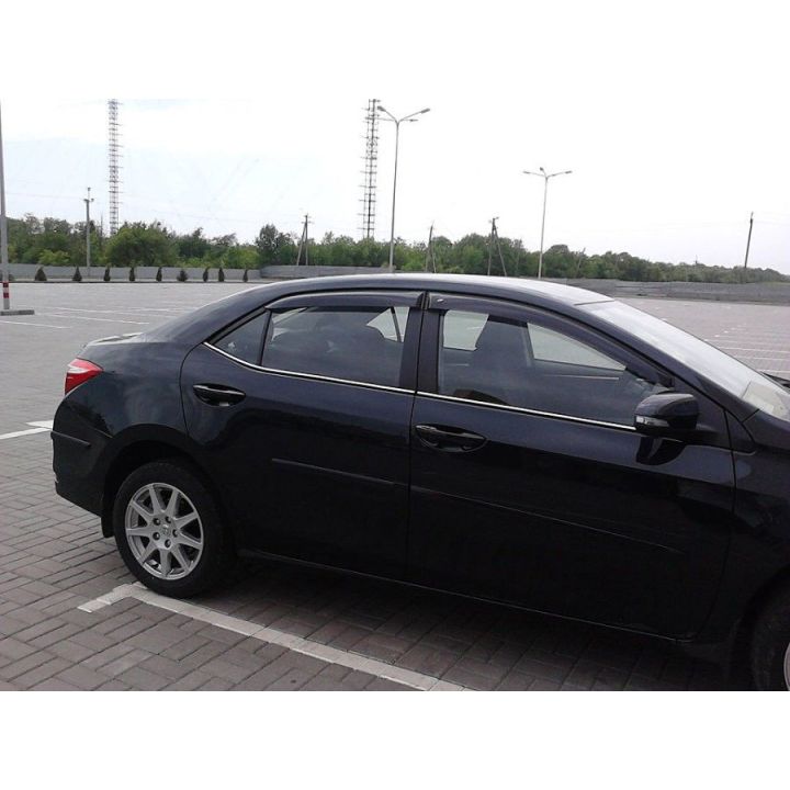 Дефлекторы окон для Toyota Corolla с 2013-2018, седан (Cobra Tuning)